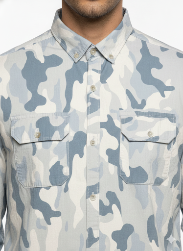 Men's Casual Shirt - Shc-1029 Camouflage C