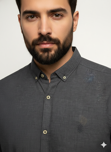 Men's Casual Shirt - Shc-1441 L-Purple