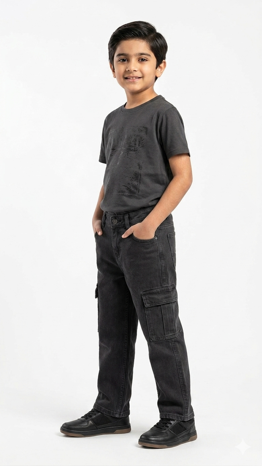 Boys 6 Pocket Baggy Denim Jeans BJP-0310