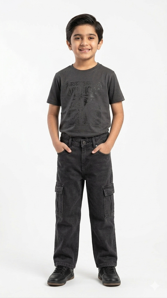 Boys 6 Pocket Baggy Denim Jeans BJP-0310