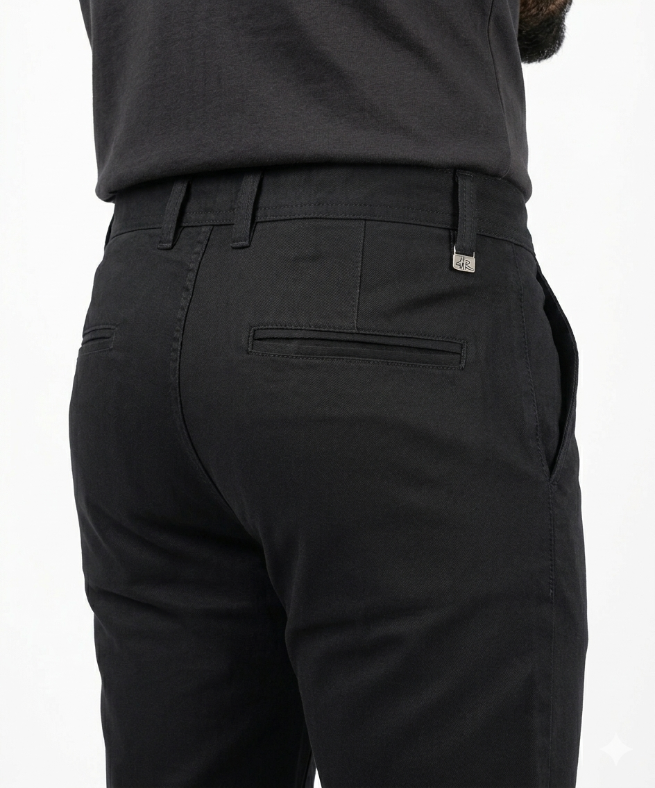 Men's Chino Straight Fit- Black CP-0551