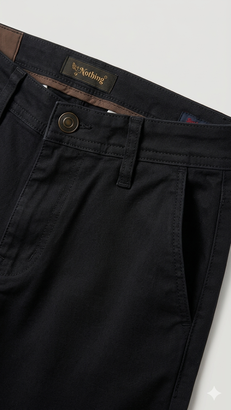 Men's Chino Straight Fit- Black CP-0551