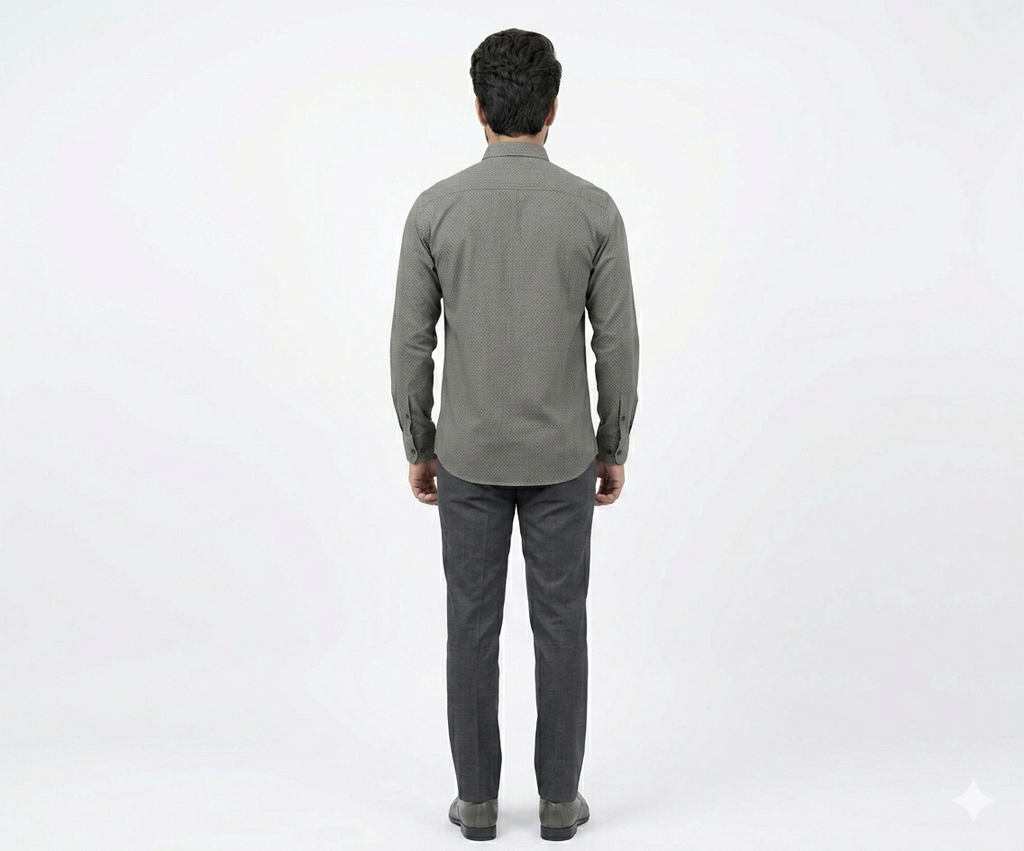 Men's Casual Shirt - Shc-1062 Dotted Grey