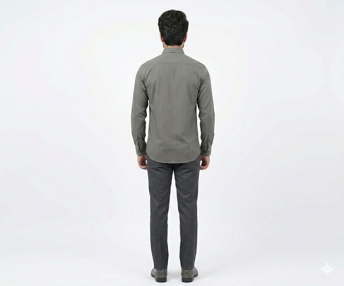 Men's Casual Shirt - Shc-1062 Dotted Grey