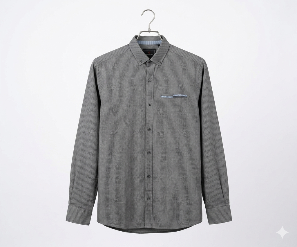 Men's Casual Shirt - Shc-1062 Dotted Grey
