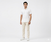 Men's Casual White Dotted Half Sleves Shc-2047 ORG