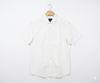 Men's Casual White Dotted Half Sleves Shc-2047 ORG