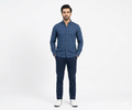 Men's Casual Shirt - Shc-1705 Texture Blue