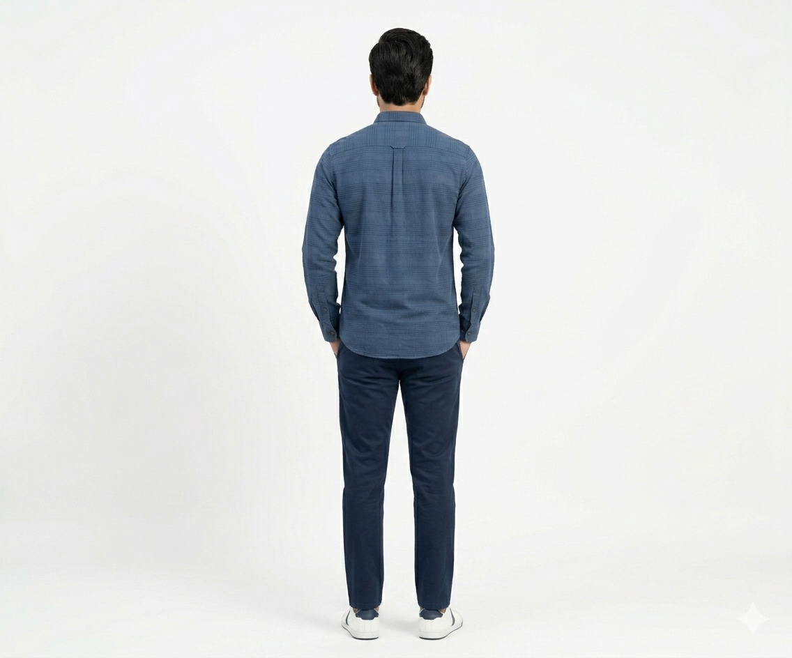 Men's Casual Shirt - Shc-1705 Texture Blue