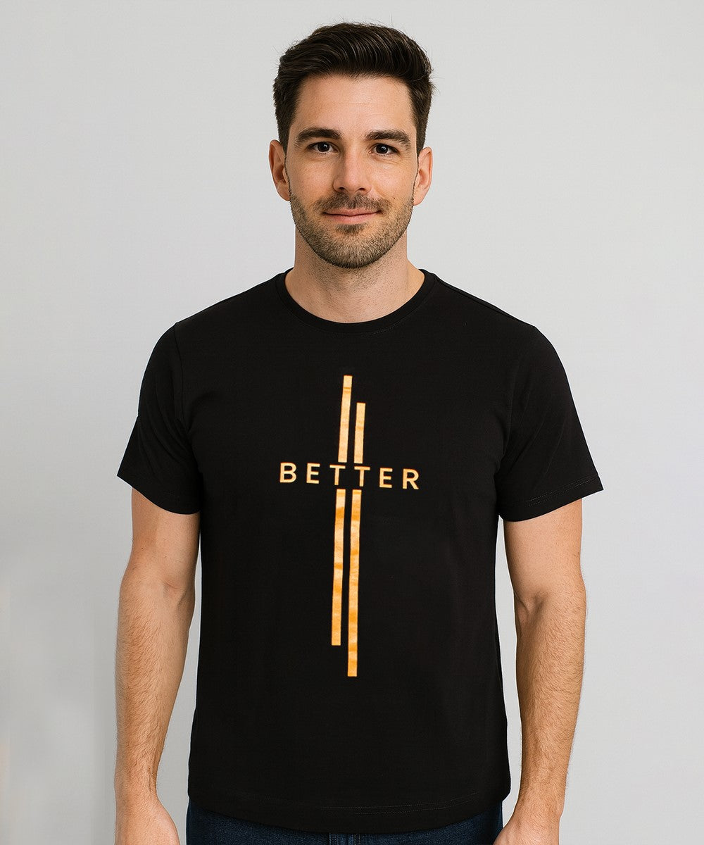 HR clothing Mens Printed T-Shirt - Black TSH-5685