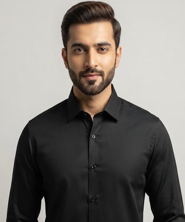 Men's Dress Shirt - Black Dsh-0270
