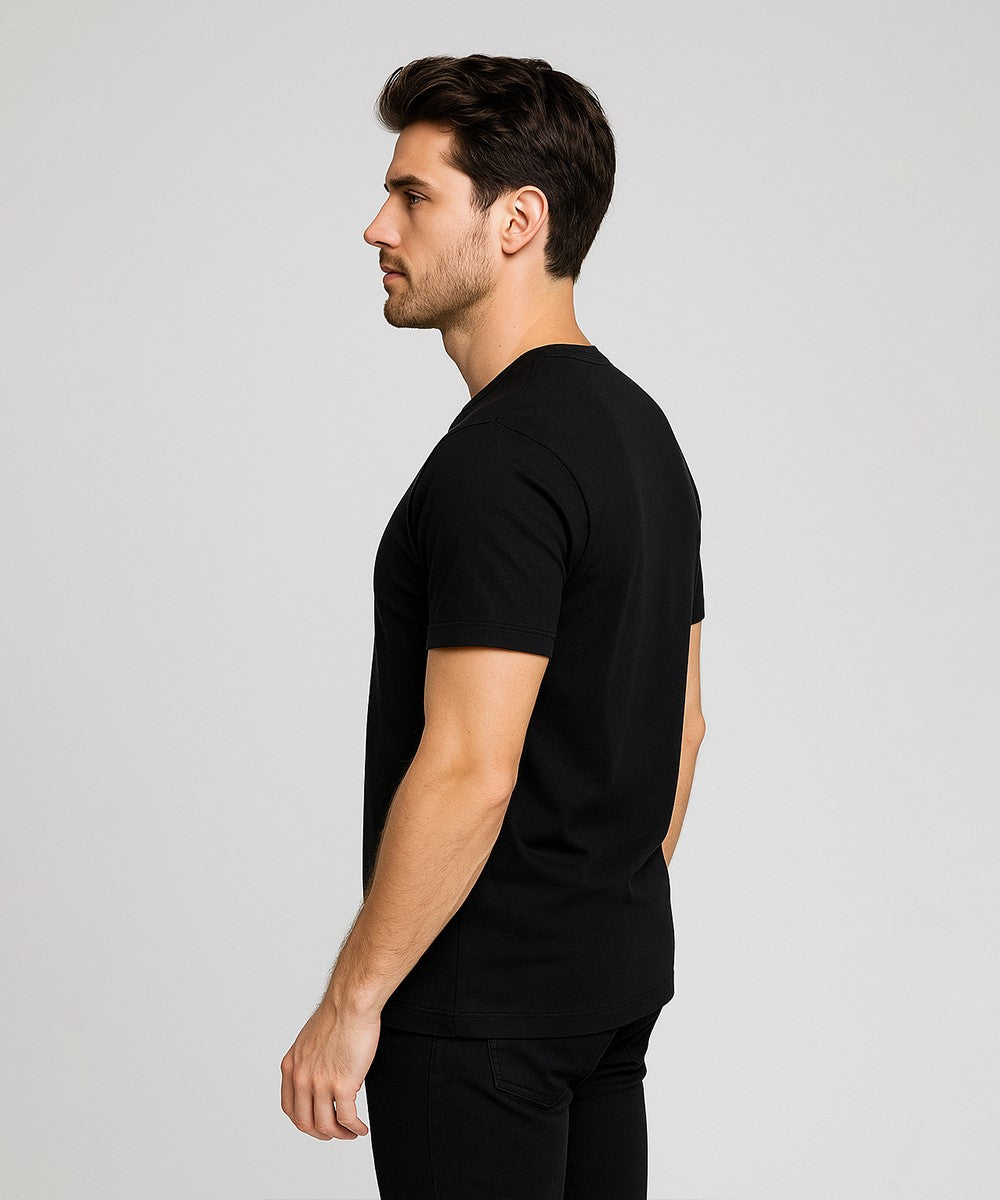 HR clothing Mens Printed T-Shirt - Black TSH-5685