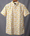 Men's Casual Printed Yellow Half Sleves Shc-1777