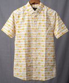 Men's Casual Printed Yellow Half Sleves Shc-1777