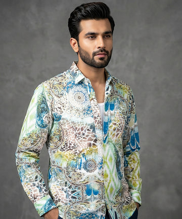 Men's Casual Shirt - Shc-1216 Multi Printed
