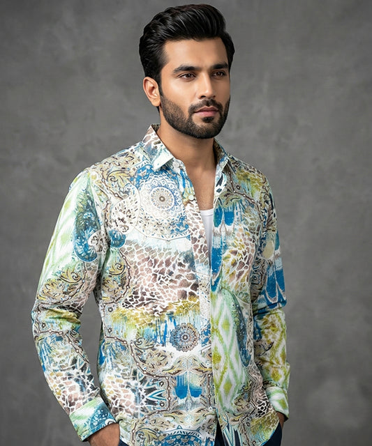 Men's Casual Shirt - Shc-1216 Multi Printed