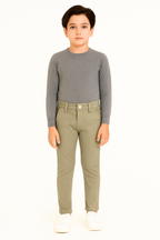 Kids Cotton Chino Pant - Bcp-0033 Green