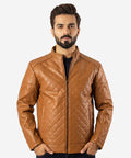 Men's Faux Leather Jacket Jk-0337 Camel