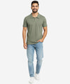 Men's T-Shirt Johnny Collar Green Tsh-5922