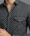Men's Casual Shirt SHC-1544 PRINTED GREY