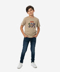 HR clothing Kids Super Son Tee's - Beige BTS-1899