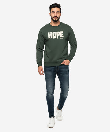 Men's Sweat Shirt Hope - Green Tsh-5969