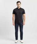 Men's Casual Black Half Sleves Shc-1927