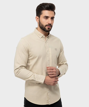 Men's Casual Shirt - Shc-1681 Beige