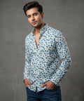 Men's Casual Shirt - Shc-1216 G/Beige Floral