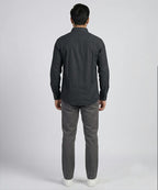 Men's Casual Shirt - Black-Stripe Shc-1486 - (ORG-H)