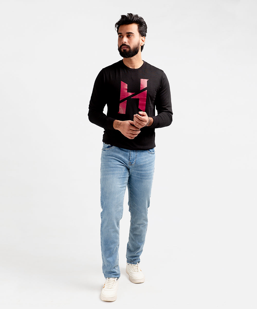 Men's Sweat Shirt - Black H