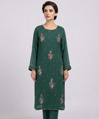 Women's Eastern Green Embroidered 2-Piece Suit 0006