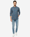 Men's Casual Shirt - Shc-1458 Blue Chk