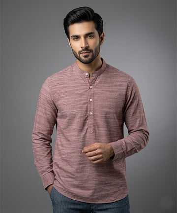 Men's Casual Shirt - Shc-1721 Texture Maroon
