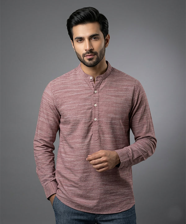 Men's Casual Shirt - Shc-1721 Texture Maroon