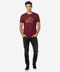 HR Clothing Men’s Super Dad Printed T-Shirt – Maroon TSH-5921