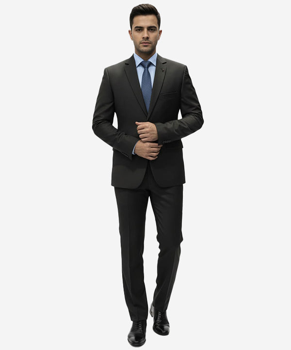 Formal Suit Gst-0123 Black 2 Button