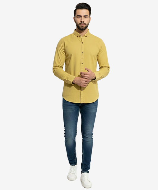 Men's Casual Shirt - Shc-1351 Printed Yellow