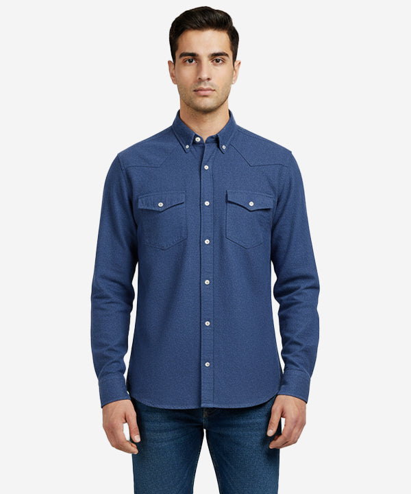 Men's Casual Shirt - Shc-1579 Blue