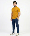 Premium Ribbed Collar Polo T-Shirt Mustard TSH-7162