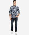 Men's Casual Shirt - Shc-1028 Blue Floral