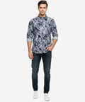 Men's Casual Shirt - Shc-1028 Blue Floral