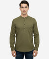 Men's Casual Shirt - Shc-1382 Texture Green