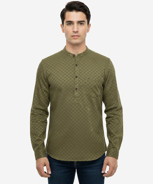 Men's Casual Shirt - Shc-1382 Texture Green
