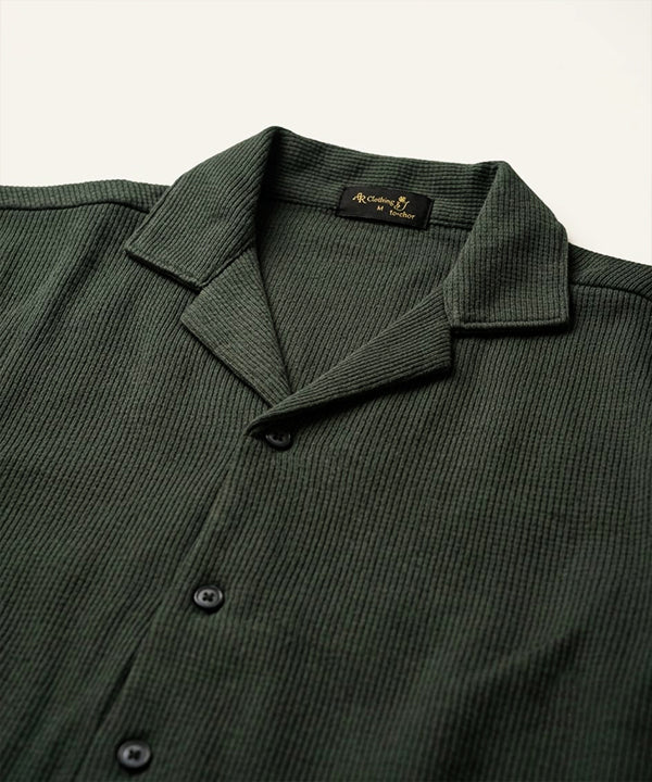 Men's Thermal Half sleves Shirt -D-Green Shc-3086