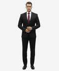 Formal Suit Gst-0127 Texture Black 2 Button