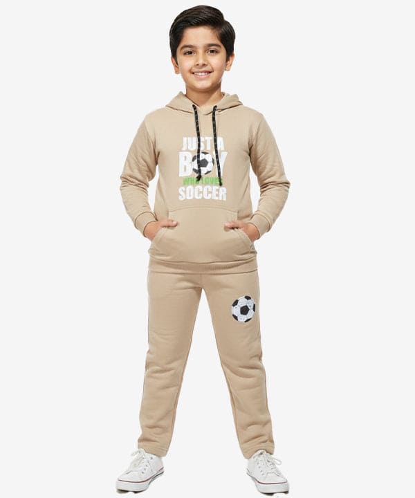 Kids Soccer Co-Ord Suit - Beige
