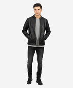 Men's Leather Jacket - Black Jk-0315