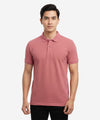 HR Clothing Men's T-Shirt Texture Collar Pink