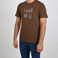 HR clothing Mens Printed T-Shirt - Brown TSH-5351